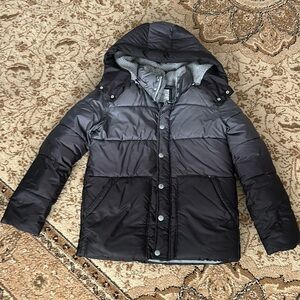 Boys gap lined winter coat with detachable hood